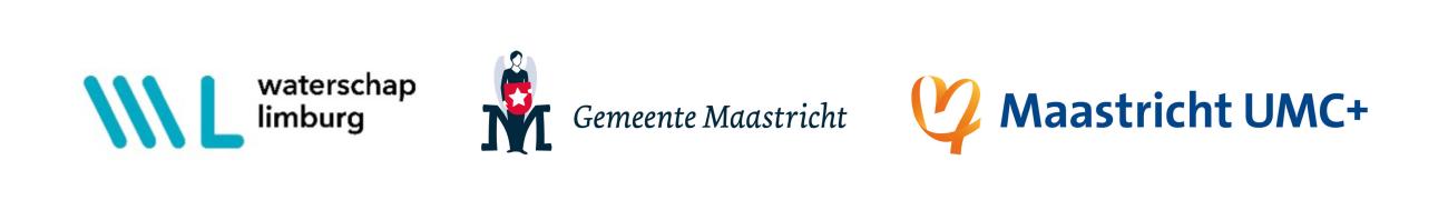 banner met logo Waterschap Limburg, Gemeente Maastricht, MUMC+