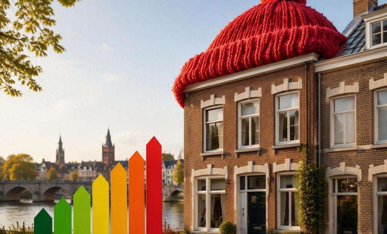 Het klimaathuis in Maastricht met een wollen muts op
